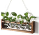 Plant Terrarium Hanging Propagation Stations Gift for Women Air Plants Holder with Wooden Stand Heart Glass