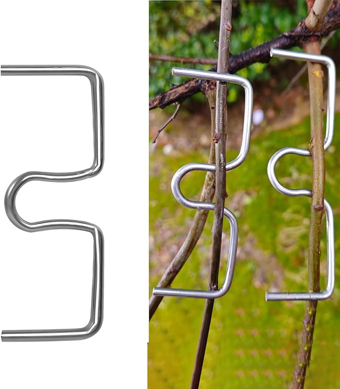 Fruit Tree Branch Puller Tying Machine Farm Tools, New Plum Tree Open Angle Pull Branch Bending Tool, Fruit Trees Branch Spreaders, Fruit Trees Branch Support 15PCS (M-3.9 inch)