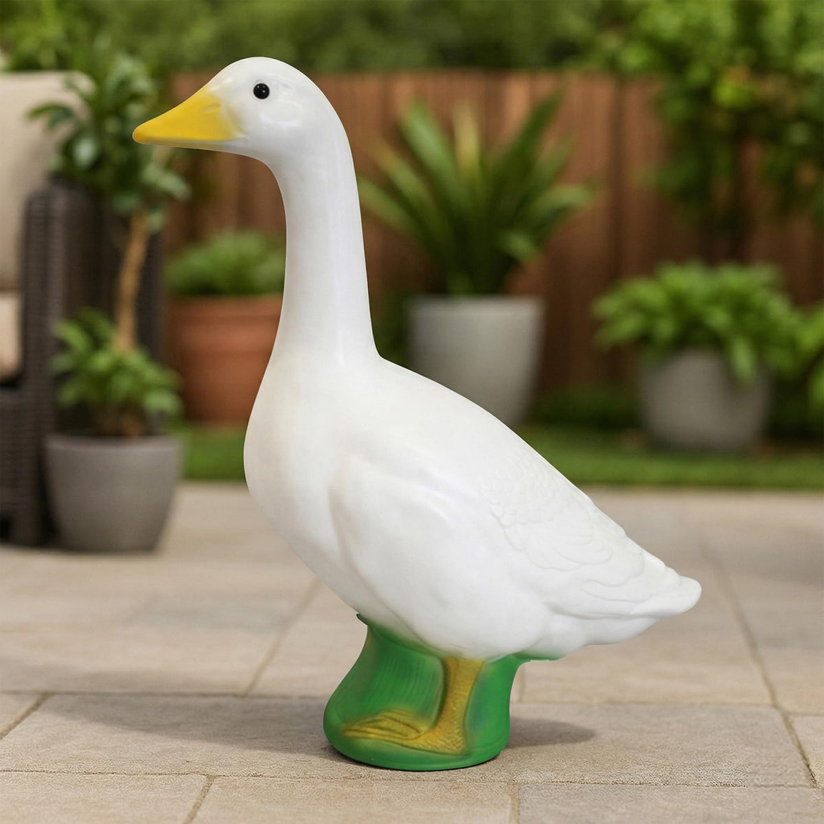 Union Products Goose Outdoor Lawn and Garden Statue, White
