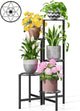 NQW Plant Stand 5 Tier Indoor Metal Flower Shelf for Multiple Plants Corner Tall Flower Holders for Patio Garden Living Room Balcony Bedroom Black Diamond