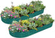 2 Pack 8x3x1FT Galvanized Raised Garden Bed Large Metal Planter Box Kit Elevated Raised Garden Planters for Outdoor Plants, Green