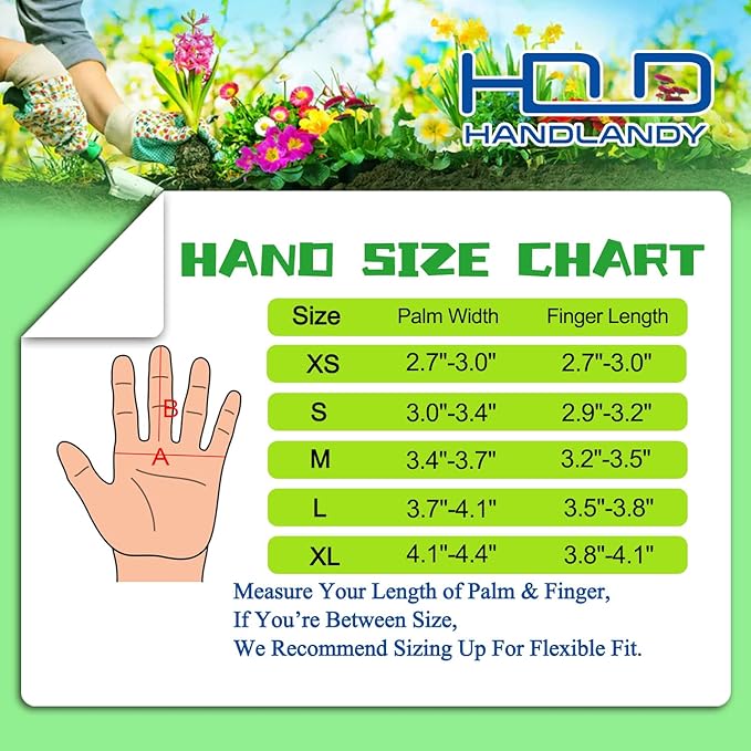 HANDLANDY Pruning Gloves Long for Men & Women, Pigskin Leather Rose Gardening Gloves- Breathable & Durability Gauntlet Glove Medium