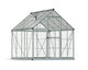 Palram - Canopia Hybrid 6' x 8' Polycarbonate Aluminum Greenhouse, Silver