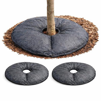 SteadySpring® 24" Smart 30+Day Tree Watering Mat - AUTO Refills with RAIN and Slow Releases As Plant Needs - for Root Balls 11" - 15" Dia Slow Release Technology Prevents Over and Under Watering (2)