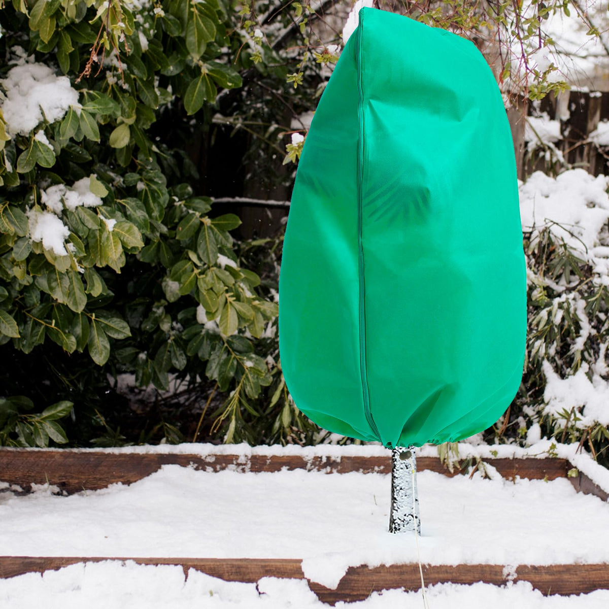 Homimp Plant Covers Freeze Protection, 4 Pack Frost Covers with Zipper Drawstring (71" x 47.3") Plant Protection Cover Bags for Outdoor Winter Frost Cold Weather Shrubs Trees Jacket Covers,Green