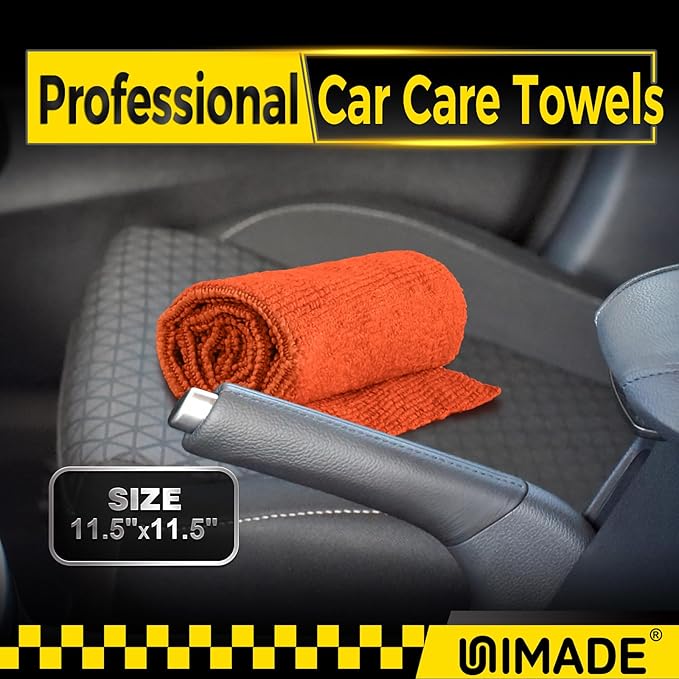 Microfiber Cleaning Cloth, 100PK Commercial Grade Work Rags Microfiber Towels for Cars Cleaning Rags Bulk Detailing Cloth for Automotive Bar Mechanic Restaurant Garage, 11.5"x11.5", Multicolor