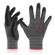 DEX FIT Nitrile Work Gloves FN330, 3 Pairs, 3D-Comfort Stretchy Fit, Firm Grip, Thin & Lightweight, Touch-Screen Compatible, Durable, Breathable & Cool, Machine Washable; Black Grey XXL (11)