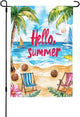 Beach Time Garden Flag 12x18 Inch Double Sided All-Weather Polyester Outdoor Flag For Patio Lawn Yard And Garden Welcome Decor