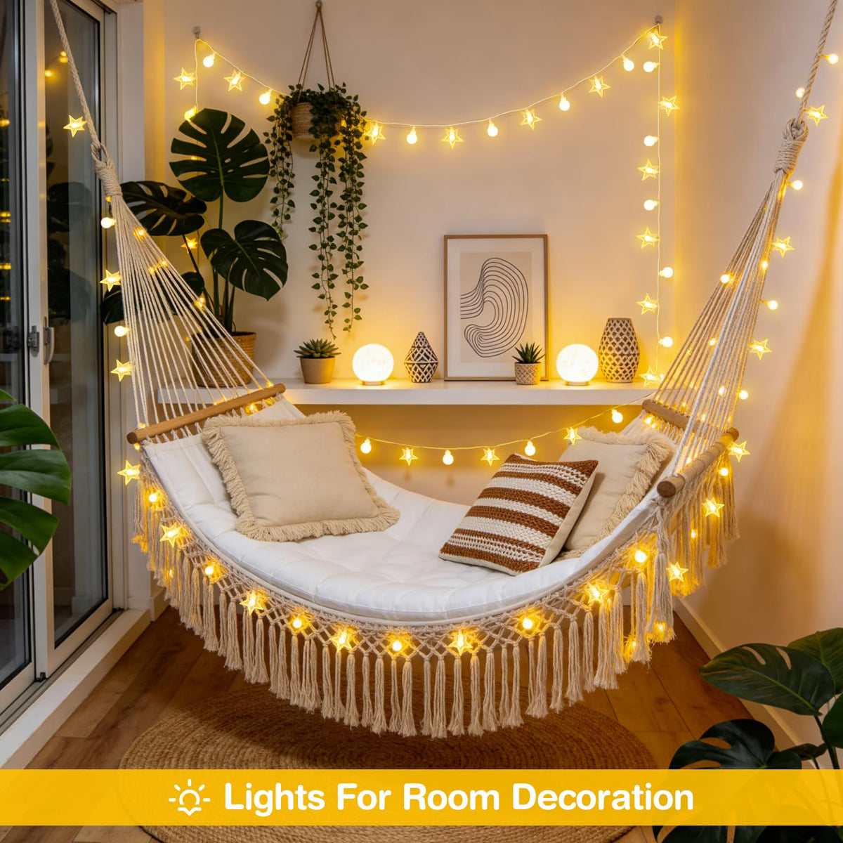 JMEXSUSS 100 LED Globe Star String Lights