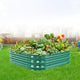 Galvanized Raised Garden Bed, 4x4x1ft Garden Planter Bed Outdoor, Heavy Duty Rustproof Steel Raised Bed Kit for Gardening Vegetables Fruits Flowers Grow Green