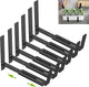 Y&M 6 PCS Adjustable Window Box Brackets for Planter Box, Heavy Duty Wall Mounted Hooks Hangers for Flower Baskets Holder Durable Brackets for Fence Patio Garden Balcony