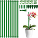 10PCS Plant Stakes for Indoor Plants 15.7in Plant Support Stakes & Moss Pole Kit Orchid Stakes and Clips Monstera Stakes, Tall Plant Sticks, and Fixing Pins