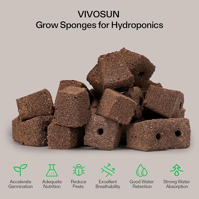 VIVOSUN Hydroponics Growing System 90 Plant Sites, 3 Layers 10 Food-Grade PVC-U Pipes Hydroponic Gardening System Grow Kit with Water Pump, Pump Timer, Nest Basket and Sponge for Leafy Vegetables