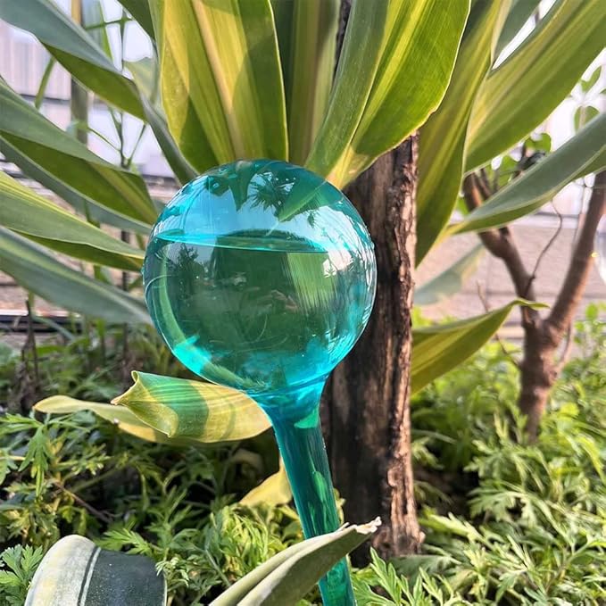 Plant Watering Stakes, Large 12pcs Flower Automatic Watering Bulbs, Plastic Plant Flower Self Watering Globes, Garden Self Watering Planter Insert for Daily Watering