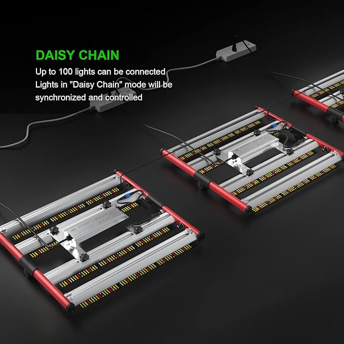 AGLEX 240W LED Grow Lights UV IR Grow Lights for Indoor Plants with 780PCS Diodes Daisy Chain Foldable & Dimmable Full Spectrum Commercial Hydroponic Growing Lamp 3x3/4x4 Grow Tent