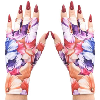 ManiGlovz - Original UPF 50+ UV Light Protective Nail Gloves | Gel Manicure and Anti UV Fingerless Gloves for Women | Protects Skin During Driving and Sun Exposure