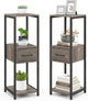 Giantex 3 Tier Tall Plant Stand Indoor, 36 Inch Corner Plant Holder with Drawer & Metal Frame, Modern Plant Shelf for Multiple Flower Pots, Square Plant Tables for Balcony, Living Room (2 Pack)