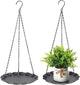 ZYUXUAN Hanging Planter for Indoor Outdoor, Plant Hanger, Hanging Plant Holder, Plant Pot Shelf Basket for Window Wall Ceiling Garden with Chains and Hooks, 2Pcs (Wavy Round)