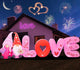 12FT Valentine Inflatables Outdoor Decorations-Love Valentines Day Inflatable Gnome Hold Rose Blow Up Yard Decorations with LED Lights Spring Outside Holiday Party Garden Lawn Decor