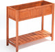 Premium Fir Wooden Raised Garden Bed with Four Legs for Backyard and Balcony Gardening,Suitable for Indoor and Outdoor use,Bottom with Storage Rack,35.04''×13''×29.92''