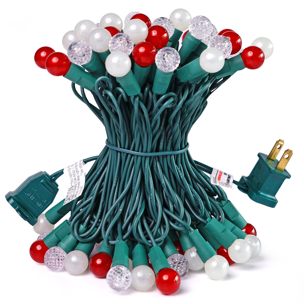 Christmas Lights Outdoor 70 LEDs 24FT Red and White Christmas Tree Light ﻿
