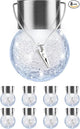 Solar Lights Outdoor Hanging Decorative Globe 8 Pack, Waterproof Solar Lantern with Handle and Clip, Solar Powered Glass Ball Lights for Garden Yard Fence Tree Umbrella Holiday Décor, Cold White