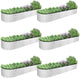 A ANLEOLIFE 6 Pcs 12X3X1.5 ft Oval Extra Large Galvanized Raised Garden Beds Outdoor for Planting Vegetables Flowers Herb, Antique White