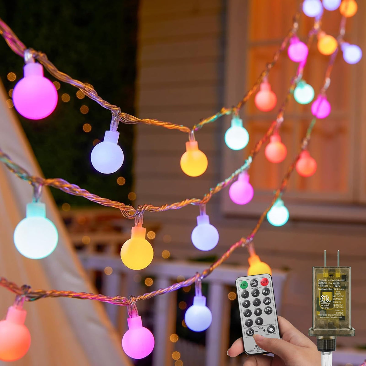 Minetom Pastel Globe Lights, 33 Feet 100 Led Easter String Lights Plug in