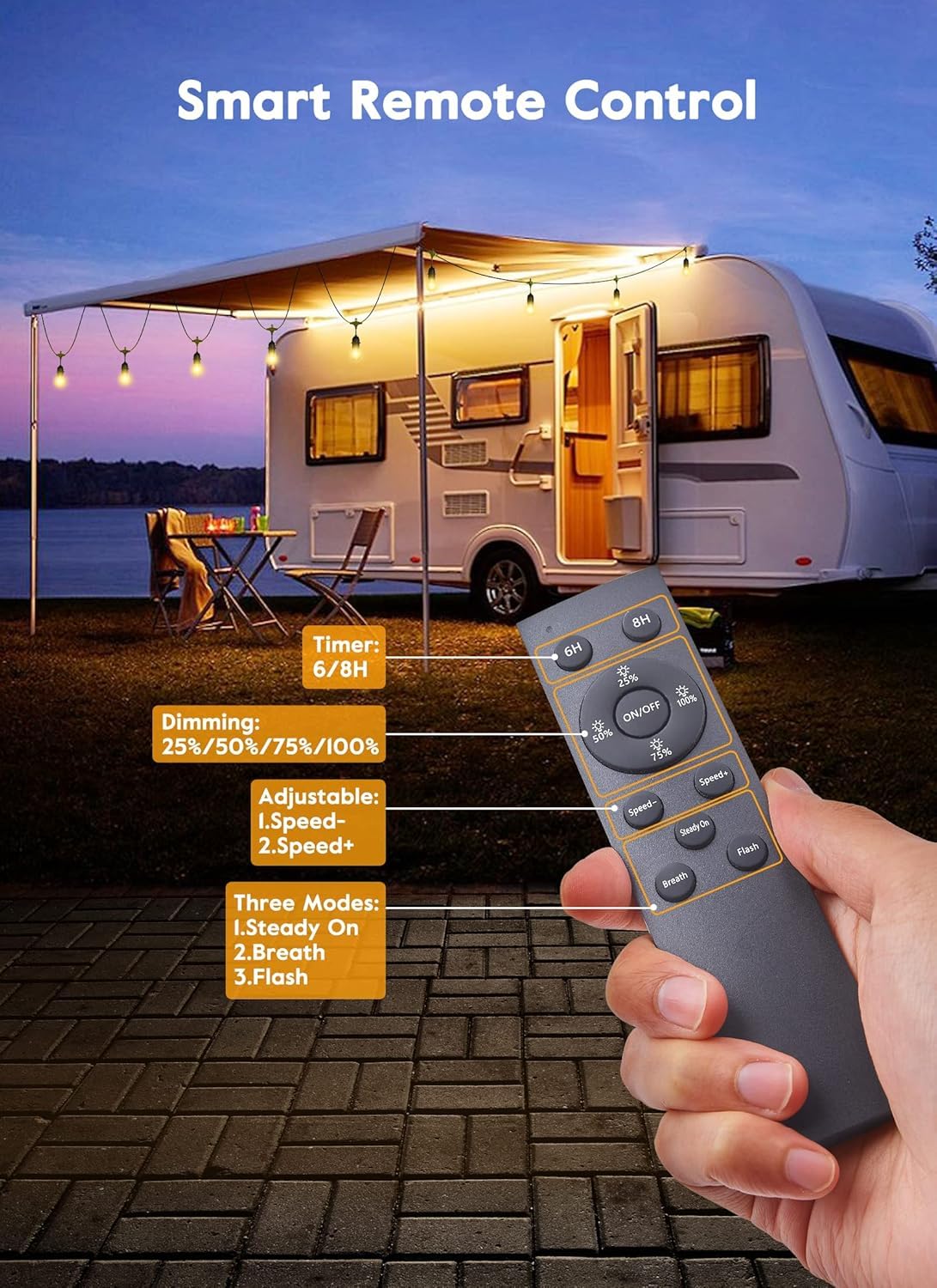 Outdoor String Lights, 157FT 50 Bulbs Shatterproof Patio Lights with Remote