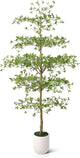 9FT Artificial Black Olive Tree Indoor with White Planter – Tall Luxury Faux Olive Tree, Mediterranean Architectural Statement Decor for Living Room & Office,VN232