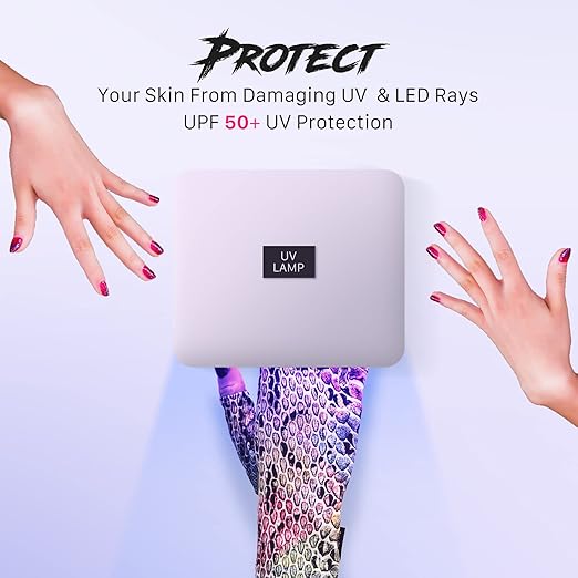 ManiGlovz - Original UPF 50+ UV Light Protective Nail Gloves | Gel Manicure and Anti UV Fingerless Gloves for Women | Protects Skin During Driving and Sun Exposure