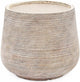 LuxenHome 17" Dia Large Round Planters for Indoor Plants, Outdoor Planters with Drainage Holes, Farmhouse Distressed Plant Pots Indoor & Outdoor for Home Garden Patio
