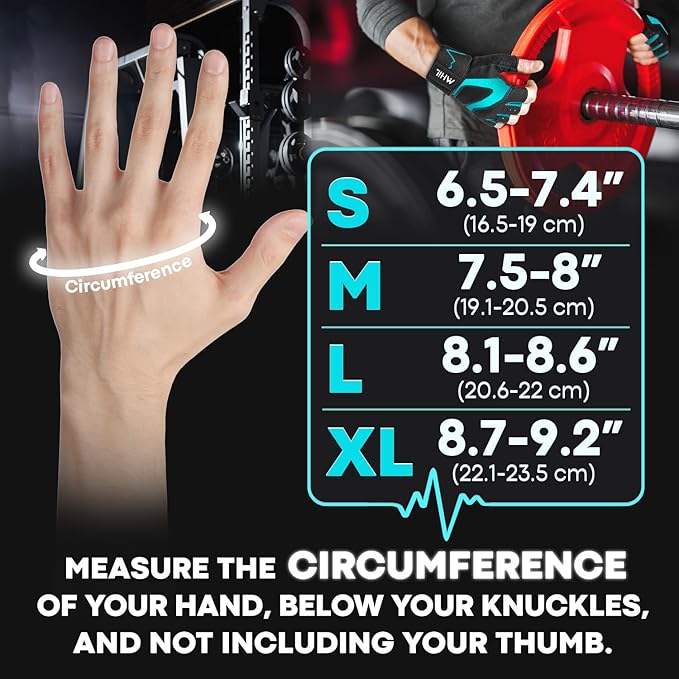 MhIL Workout Gloves for Men – Comfortable Gym Gloves for Men with Enhanced Grip for Safety and Hand Protection – Weight Lifting Protection with Wrist Wraps Support for Performance Boost and Style