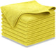 USANOOKS Microfiber Cleaning Cloth Yellow - 8 Pcs 12.5"x12.5" - High Performance - 1200 Washes, Ultra Absorbent Towels Weave Grime & Liquid for Streak-Free Mirror Shine - Car Washing Cloth