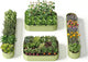 4-Pack 18” Tall Galvanized Raised Garden Beds – Small Space Garden Layout, Fits 170 Sq Ft Yard or Patio, 10x2x1.5 & 6x4x1.5 ft Metal Planter Box for Compact Outdoor Gardening - Moss Green