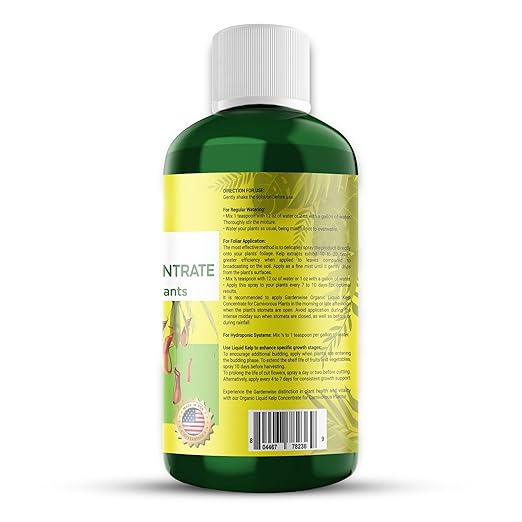 Organic Premium Kelp Seaweed Fertilizer: Indoor Plant Fertilizer & Carnivorous Plant Food for Venus Flytraps, Sundews, Drosera Capensis,Pitcher Plants,Butterworts & Other (8 OZ)