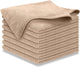 USANOOKS Microfiber Cleaning Cloth - Beige - 8Pcs (12.5x12.5 inch) High Performance - 1200 Washes, Ultra Absorbent Car Towel Traps Grime & Liquid for Streak-Free Mirror Shine - car Washing Cloth