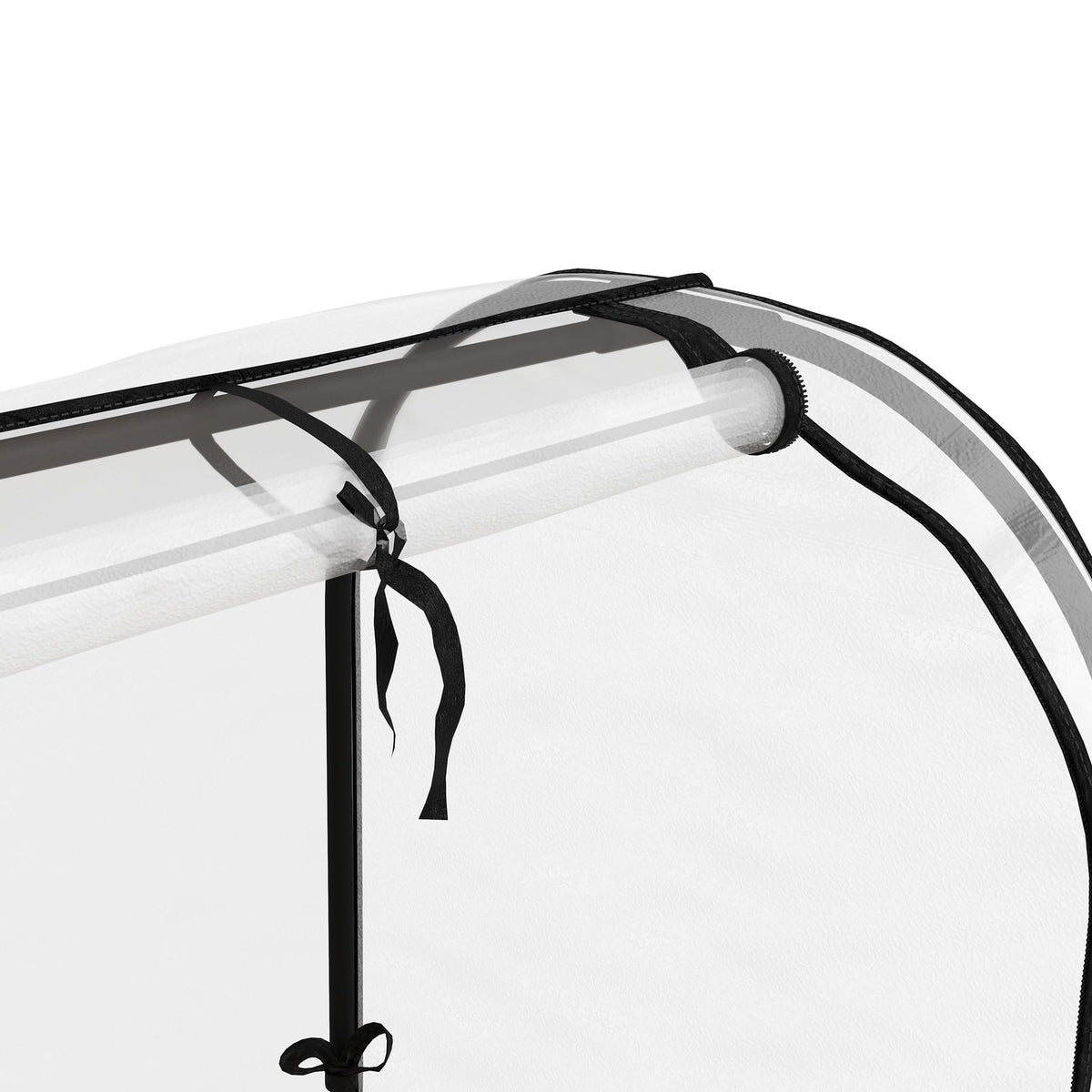 Outsunny Raised Garden Bed with Cover and Storage Shelf, Cream