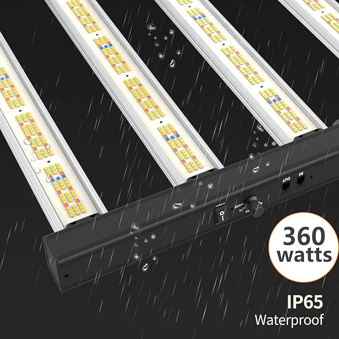 Grow Light FARMLITE LED Grow Lights for Indoor Plants Full Spectrum Growing Light Plant Hanging Growing Lamps Seedling Daisy Chain Dimmable Board 4x4ft Coverage (360watts)