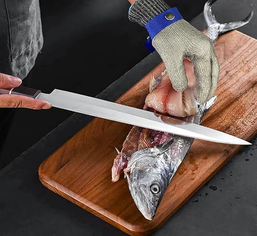ANSI A9 Cut Resistant Gloves, Upgrade 2.0Food Grade 316Stainless Steel Wire Mesh Metal Gloves,Cutting Gloves Kitchen, Oyster Shucking, Fillet Cutting,Meat Cutting and Metal Processing(XXL-1PCS)