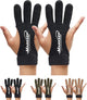 Archery Gloves 2 Pack Shooting Hunting Leather Guard 3-Finger Guard for Youth Adult Man Woman and Beginner Recurve Arrow Bow Archery Protective Gear Accessories