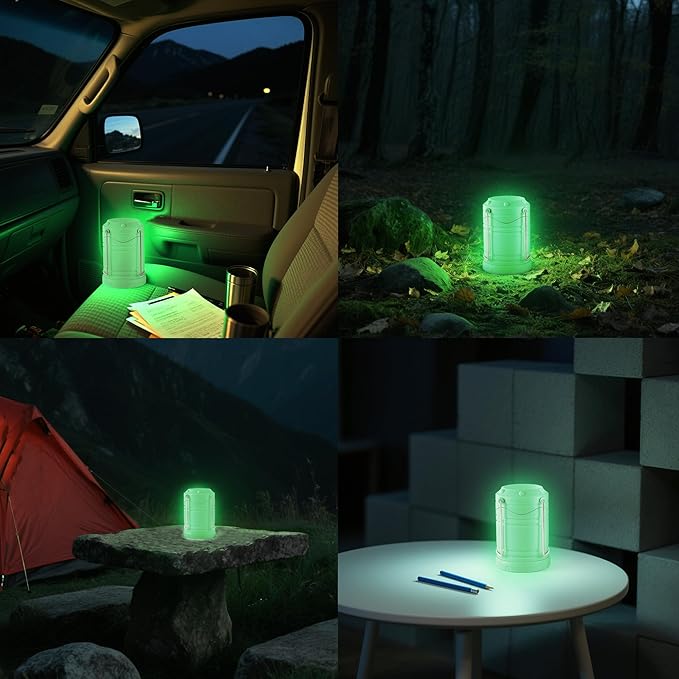 Lichamp LED Camping Lantern, 4 Pack Battery Powered Flashlight for Power Outages, Portable Collapsible Hanging Light Essential for Home, Outdoor, Emergency Lamp Survival Kit Gear for Hurricane, B4LW