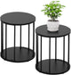 Leinade Plant Stand Indoor,small plant stool,Flower Pot Corner stand holder,Mid Century Heavy Duty Metal Tall Home Decor,Modern Round End Table,Small Rustic Display Stand for Living Room,Bedroom(Black,2 Packs)