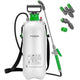 VIVOSUN 1.8 Gal/7L Pump Sprayer, Garden Water Sprayer for Plants, Weeds & Lawn Care, with 3 Nozzles, 50'' Long Hose & Pressure Relief Valve