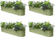 4-Pack Galvanized Raised Garden Bed 8x2x1.5 ft, 17" Tall Planter Boxes Outdoor, Zn-Al-Mg Metal Raised Beds for Gardening Herb Fruit Vegetable, Modular Flower Bed for Outdoor Plants-Moss Green