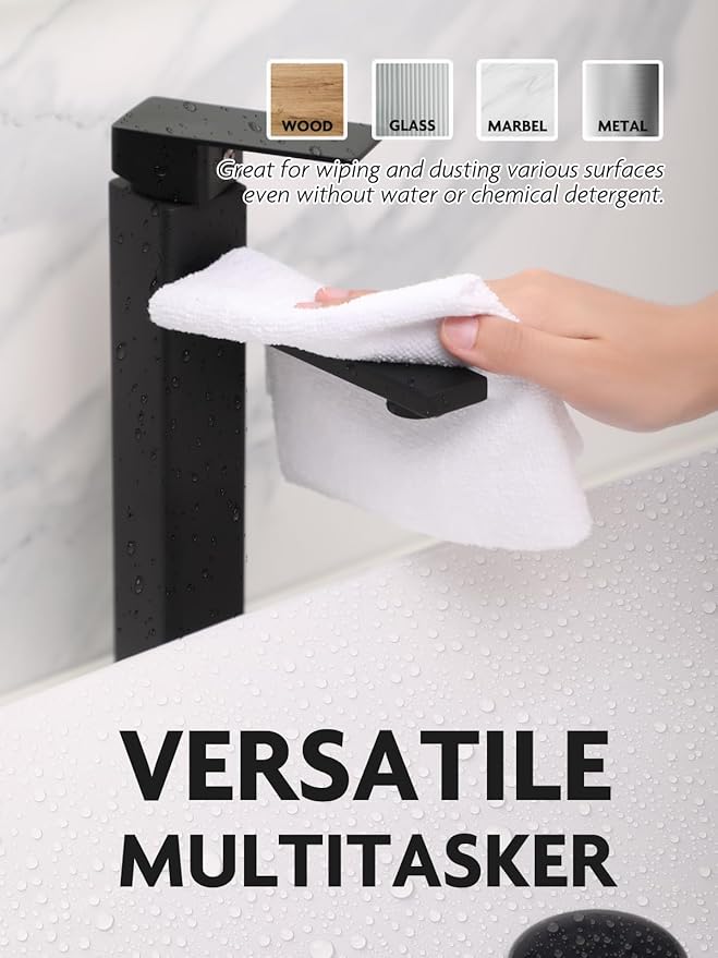 Fantasticlean Microfiber Cleaning Cloth Roll -150 Pack, Tear Away Microfiber Towels, 12" x 12", Reusable, Washable, Ultra Absorbent Dishcloth for All-Around Cleaning Supplies (White & Dimgrey)