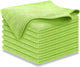 USANOOKS Microfiber Cleaning Cloth Light Green - 8 Pcs 12.5"x12.5" - High Performance - 1200 Washes, Ultra Absorbent Towels Weave Grime & Liquid for Streak-Free Mirror Shine - Car Washing Cloth