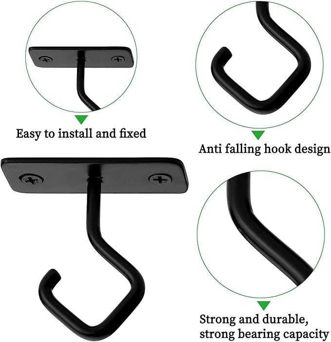 AJART Ceiling Hooks for Hanging Plants: Iron Plant Hanger for Wall Mount - 8 Pack/2.5 Inch Ceiling Hook for Indoor Use
