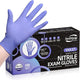 Disposable Nitrile Exam Gloves, 3mil, Medium, Box of 100, Violet Nitrile Gloves Disposable Latex Free for Medical, Cleaning, Cooking & Esthetician, Food-Safe, Powder-Free, Purple
