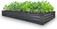 GrowHaus 8x4x1FT Galvanized Raised Garden Bed, Planter Boxes Outdoor Large Metal Garden Beds for Planting Vegetables Flowers Herbs Rectangle Dark Gray